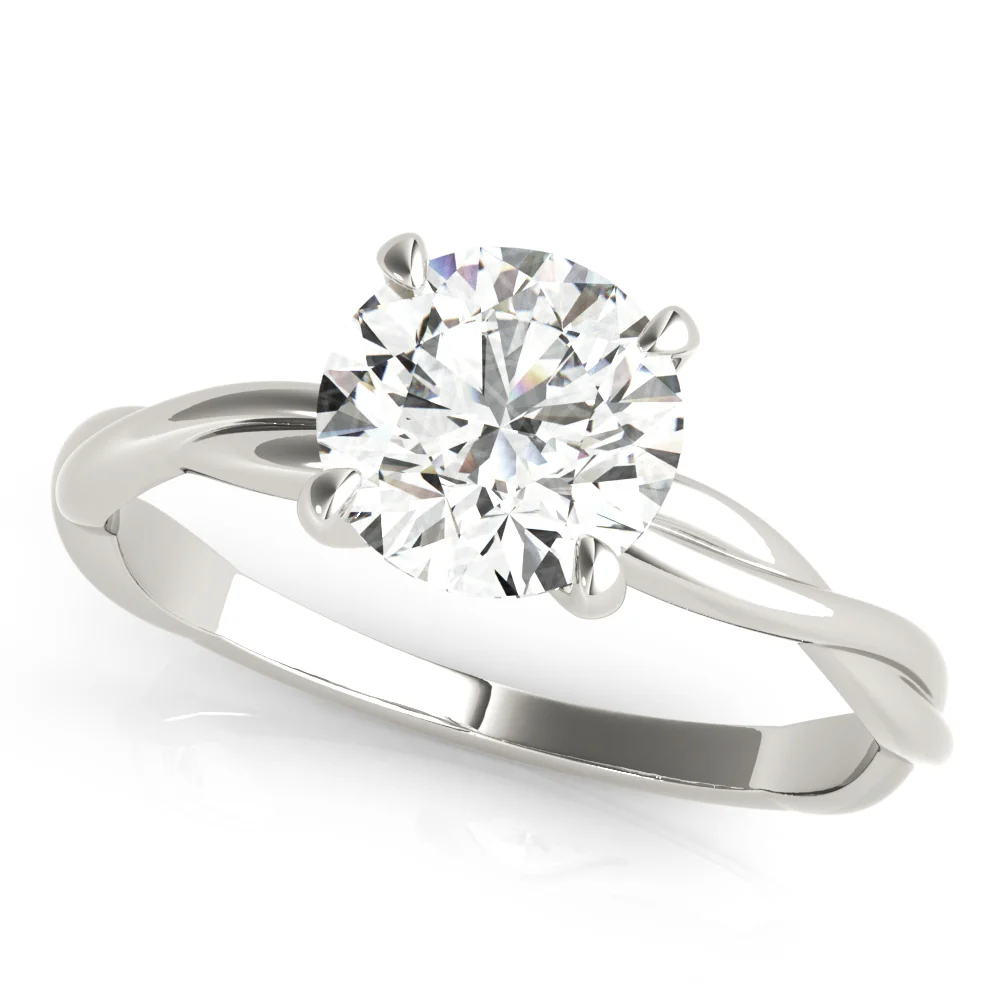 VS F Lab Grown Diamond Floating Prong Engagement Solitaire Ring 1-2 Carat in 14K Solid Gold - Image 2