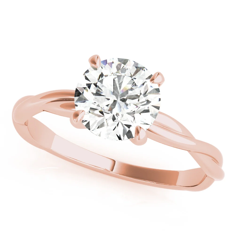 VS F Lab Grown Diamond Floating Prong Engagement Solitaire Ring 1-2 Carat in 14K Solid Gold - Image 3