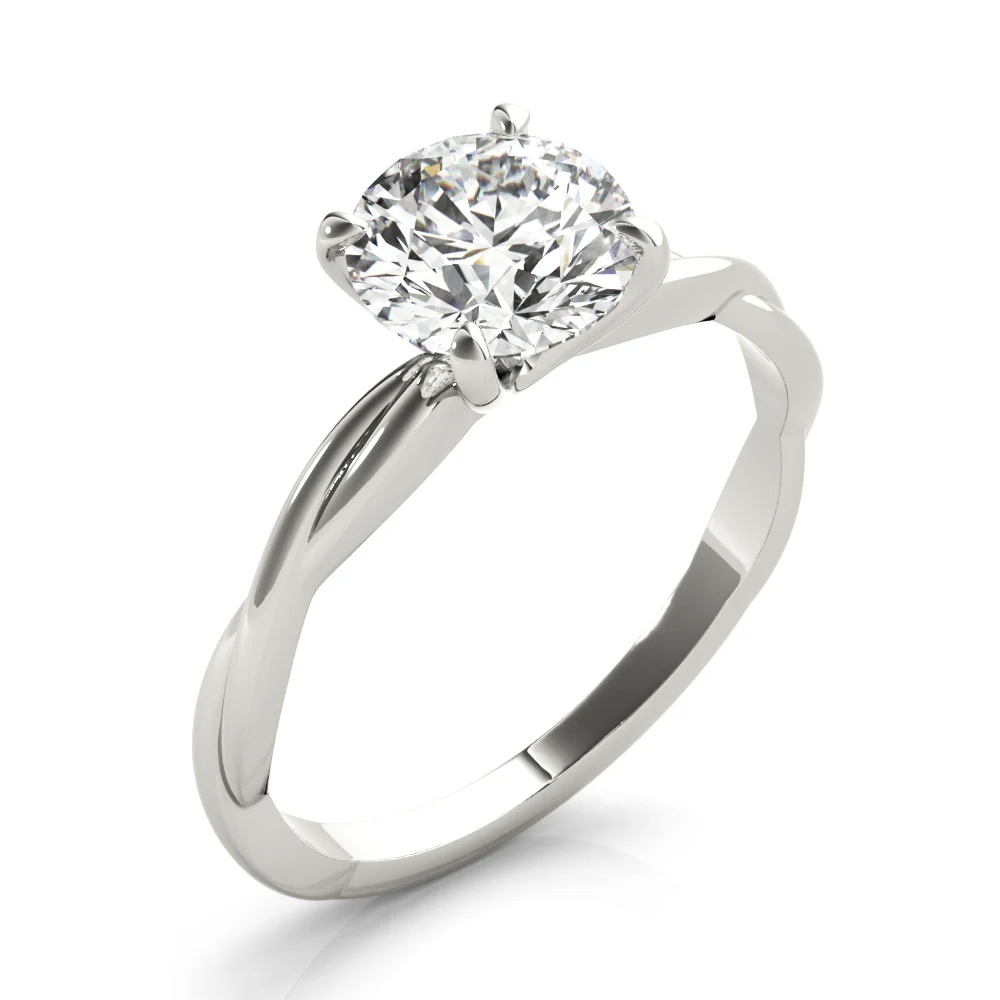 VS F Lab Grown Diamond Floating Prong Engagement Solitaire Ring 1-2 Carat in 14K Solid Gold - Image 4
