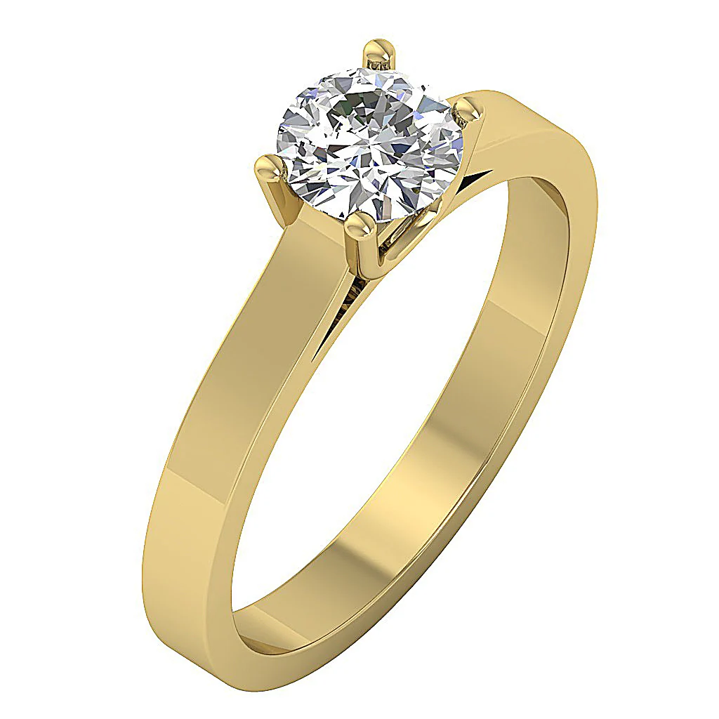 VS-F Solitaire Lab-Grown Diamond Engagement Ring 1.50-2.50 CT in 14K Solid Gold