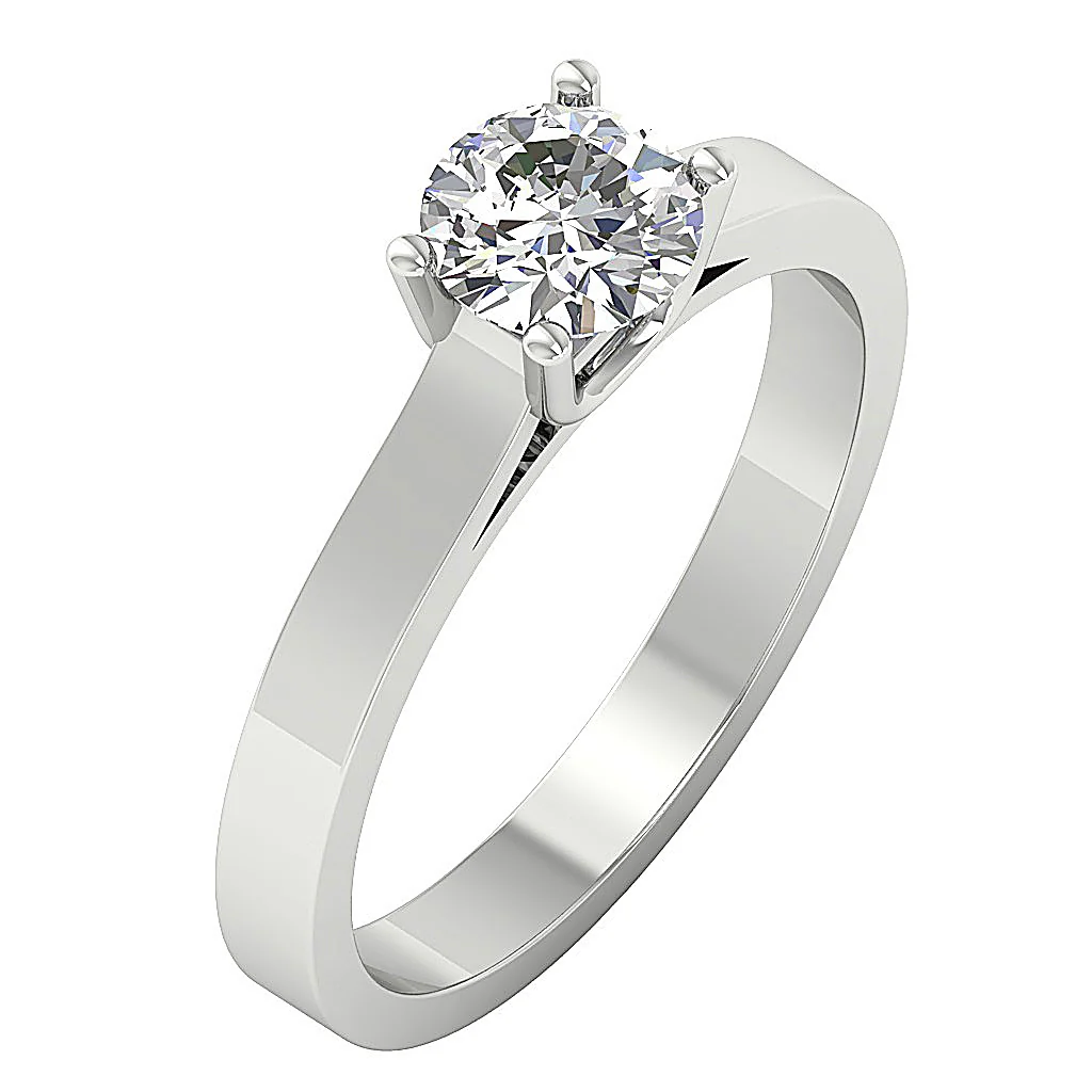 VS-F Solitaire Lab-Grown Diamond Engagement Ring 1.50-2.50 CT in 14K Solid Gold - Image 2