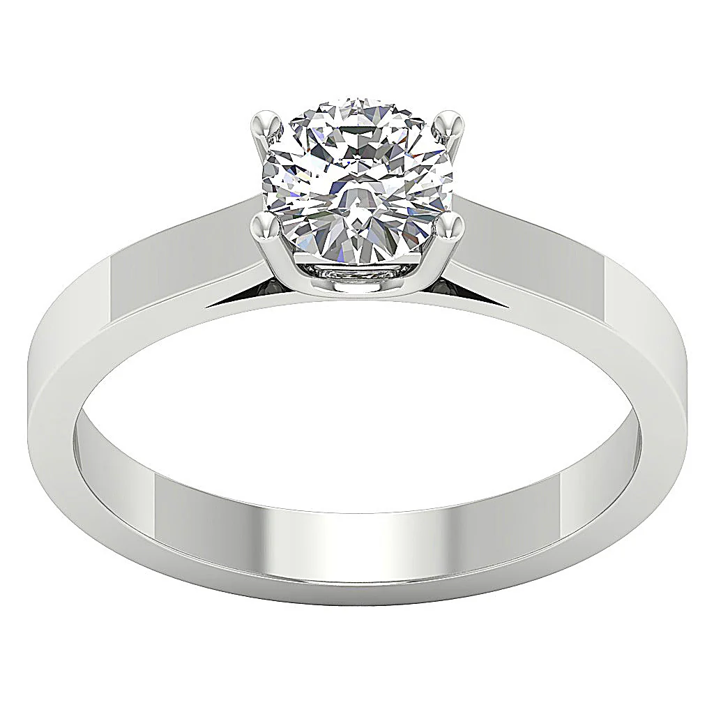 VS-F Solitaire Lab-Grown Diamond Engagement Ring 1.50-2.50 CT in 14K Solid Gold - Image 4