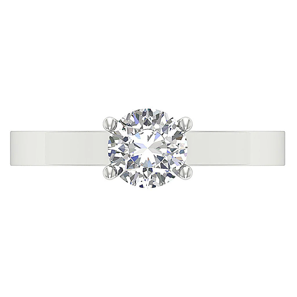 VS-F Solitaire Lab-Grown Diamond Engagement Ring 1.50-2.50 CT in 14K Solid Gold - Image 6