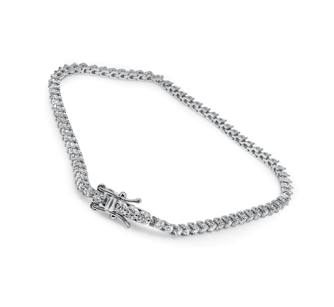 I1/SI1/VS1/VVS1 14k Solid Gold G 2.50Ct Tennis Bracelet Natural Diamonds Prong Set 7.00Inch - Image 5