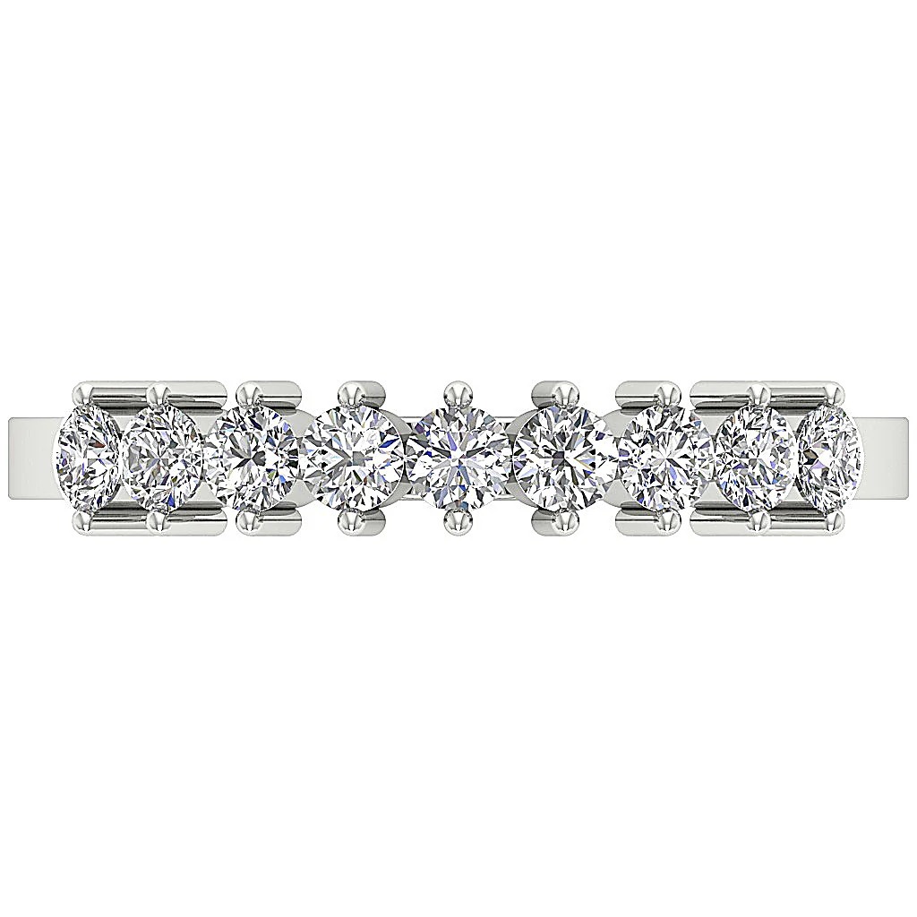 The Ava Anniversary Wedding Ring Genuine Diamond 14K Solid Gold Prong Set - Image 5