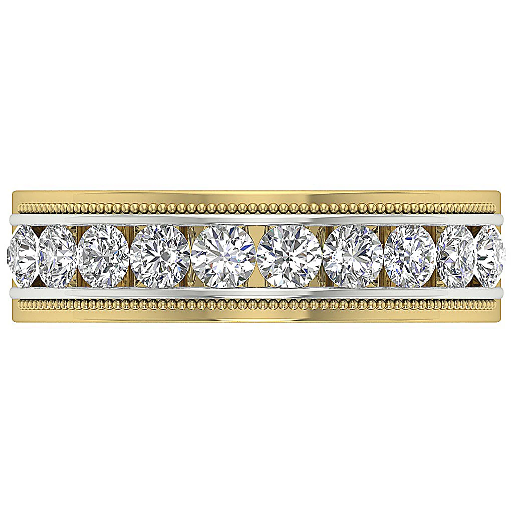 The Charlotte Wedding Ring Genuine Diamond 14K White Gold Channel Set - Image 4