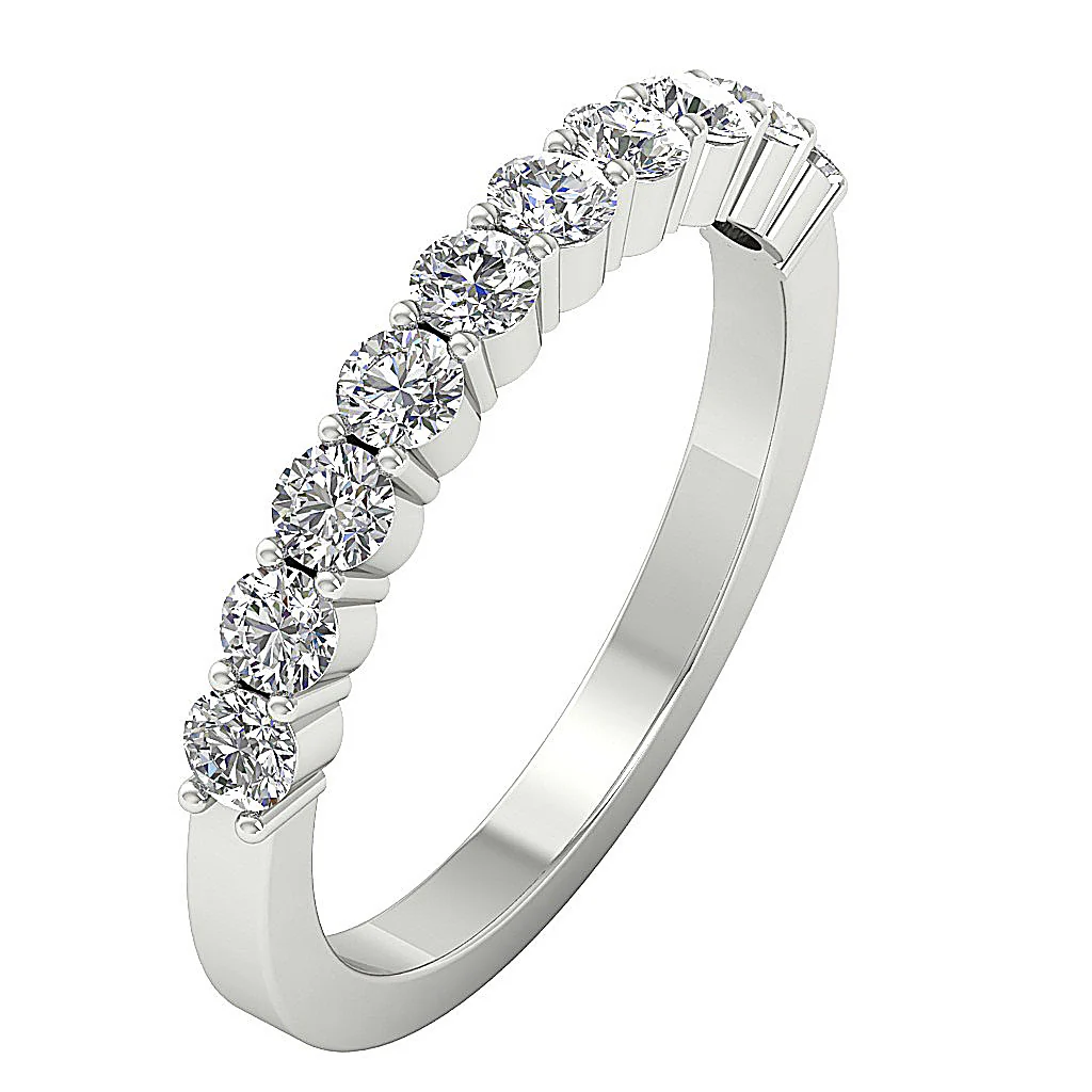 The Amelia Wedding Ring Genuine Diamond 14K Yellow Gold Prong Set - Image 2